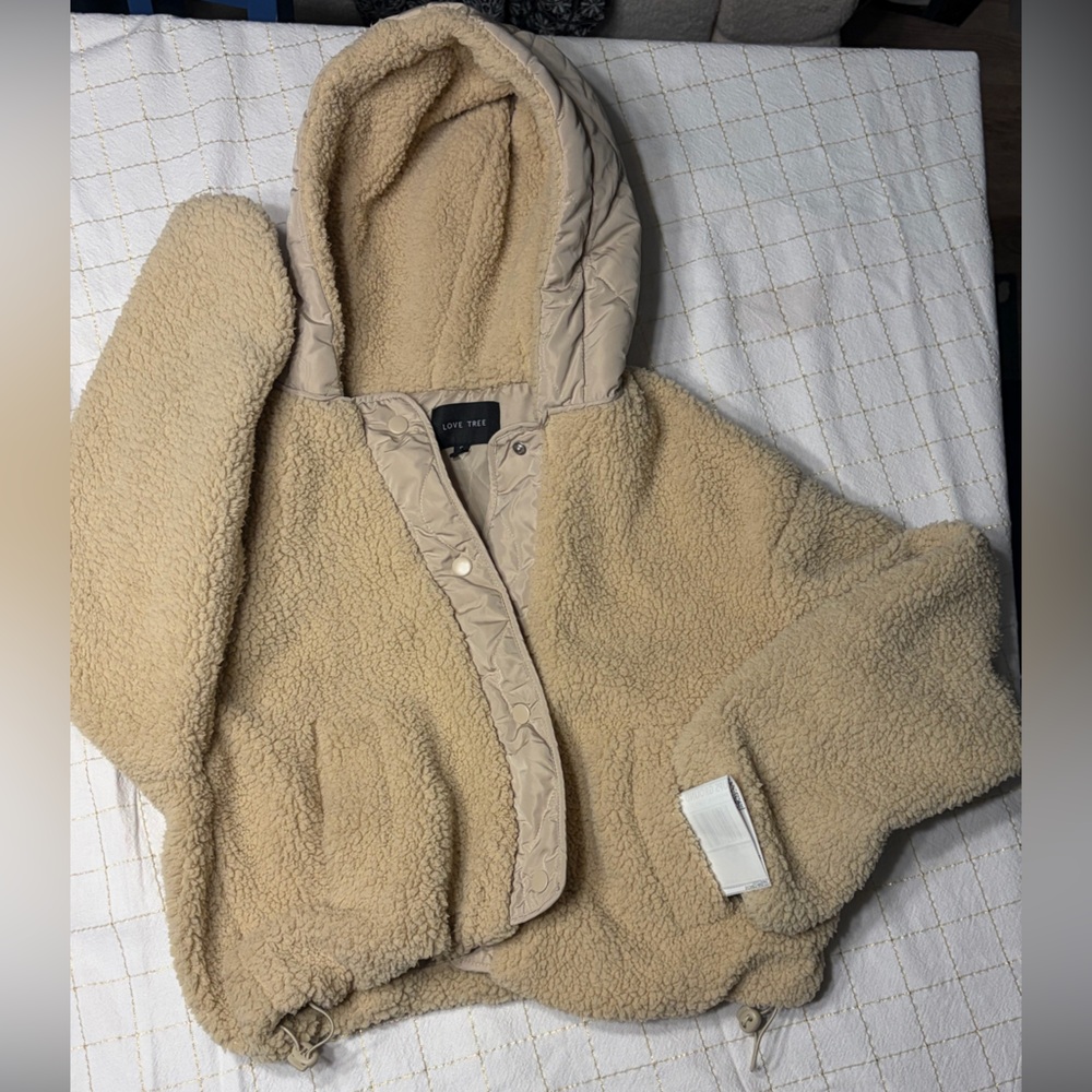 Lover Tree Jacket Cream Sz S Women  Cozy